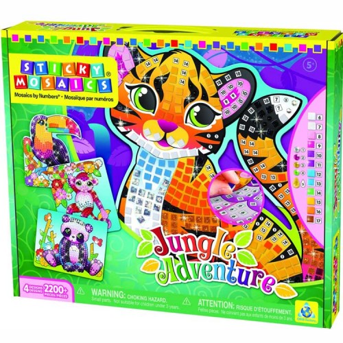 Jungle Adventure Animals Sticky Mosaics Kit