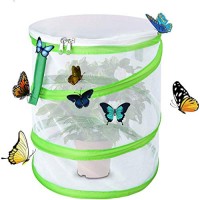 Trasfit Butterfly Net Kit 12 Ring Scaleable Net Handle Extends to 59 Inches for Adults /& Kids Pop-up 16 x 24 Inches Habitat Cage