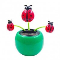 Potato001 Funny Solar Power Dancing Car Decor 2Pcs//Set Flower Pot Solar Powered Swing Toy Car Dashboard Ornament Kids Gift Pink