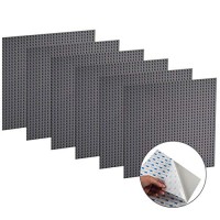 Red EKIND 6 PCS Self Adhesive Classic Building Brick Plate 10 x 10 Compatible for Building Brickyard Blocks All Major Brands