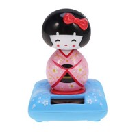 Solar Powered Shaking Head Halloween Dancer Doll Car Dashboard Ornaments