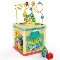 top bright wooden activity cube
