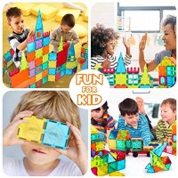 jasonwell 108 pcs magnetic tiles building blocks set