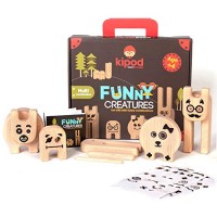 Crafts kit for Girls and Boys Kipod Toys Kids Matching Game Print Your Memory Game for Kids Ages 4-8-year-old 36 Wooden Coins /& Tattoo Stickers