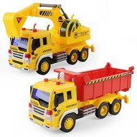 toy diggers and trucks