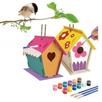 Pack of 2 by Baker Ross Wooden Birdhouse Kits for Children to Make Paint & Decorate Pack of 2 by Baker Ross Wooden Birdhouse Kits for Children to Make Paint & Decorate